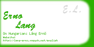 erno lang business card