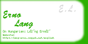 erno lang business card